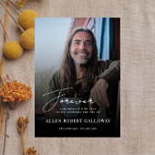 Modernes, elegantes Script-Foto Begräbnis Begrüßun Poster