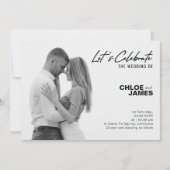 Modernes, elegantes Script-Foto - Einladung zur Ho (Vorderseite)