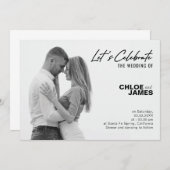 Modernes, elegantes Script-Foto - Einladung zur Ho (Vorne/Hinten)