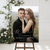 Modernes, elegantes Script-Foto Hochzeit Willkomme Acrylschild