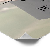 Modernes, elegantes Script-Foto Hochzeit Willkomme Poster (Ecke)