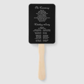 Modernes, elegantes Script-Foto-Hochzeitsprogramm Fächer (Rückseite)