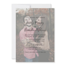 Modernes, elegantes Script-Foto in einer Hochzeit