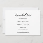 Modernes, elegantes Script-Foto Save the Date Einladung (Rückseite)