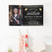 Modernes, elegantes Script Gold Abschluss Foto Bla Banner (Insitu)