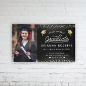 Modernes, elegantes Script Gold Abschluss Foto Bla Banner