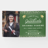 Modernes, elegantes Script Gold Abschluss Foto Gre Banner (Horizontal)