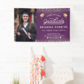 Modernes, elegantes Script Gold Abschluss Foto Lil Banner (Insitu)