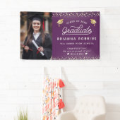 Modernes, elegantes Script Gold Abschluss Foto Lil Banner (Insitu)