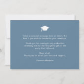 Modernes, elegantes Script Gradient Blue 3 Foto Gr Dankeskarte (Rückseite)