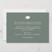 Modernes, elegantes Script Gradient Green 3 Foto G Dankeskarte (Rückseite)