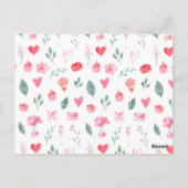 Modernes, elegantes Script-Happy Galentine's Day F Postkarte (Rückseite)