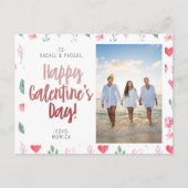 Modernes, elegantes Script-Happy Galentine's Day F Postkarte (Vorderseite)