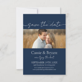 Modernes, elegantes Script Save the Date Monogram