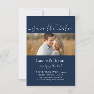 Modernes, elegantes Script Save the Date Monogram