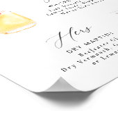 Modernes, elegantes Script-Signature Drinks Poster (Ecke)