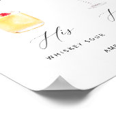 Modernes, elegantes Script-Signature Drinks Poster (Ecke)