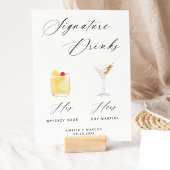 Modernes, elegantes Script-Signature Drinks Poster