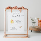 Modernes, elegantes Script-Signature Drinks Poster