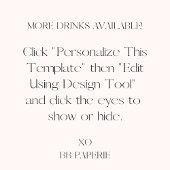 Modernes, elegantes Script-Signature Drinks Poster