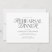 Modernes, elegantes Script Type Probe Dinner Einladung (Vorderseite)