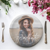 Modernes, elegantes Script Typografy Graduate Foto Pappteller