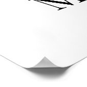 Modernes, elegantes Script-Wedding-Begrüßungszeich Poster (Ecke)