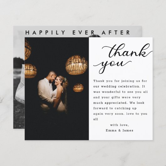 Modernes, elegantes Script-Wedding-Foto (Vorne/Hinten)