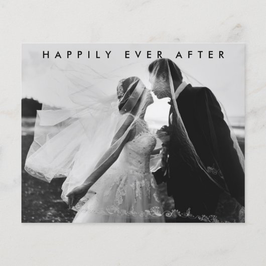 Modernes, elegantes Script-Wedding-Foto (Rückseite)