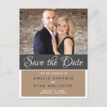 Modernes, elegantes Script-Wedding-Foto Save the D