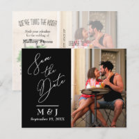 Modernes, elegantes Script-Wedding-Foto Save the D
