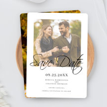 Modernes, elegantes Script-Wedding-Foto