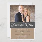 Modernes, elegantes Script-Wedding-Foto Save The Date (Vorderseite)