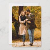 Modernes, elegantes Script-Wedding-Foto Save The Date (Rückseite)