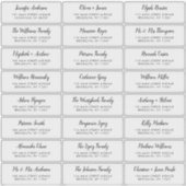 Modernes, elegantes Script-Wedding Guest-Adresseti Aufkleber (Vorderseite)