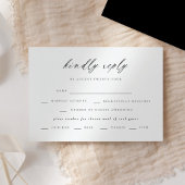 Modernes, elegantes Script-Wedding-RSVP Einladung