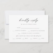 Modernes, elegantes Script-Wedding-RSVP Einladung (Vorderseite)