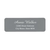 Modernes - elegantes Silber - Rücksendeadresse (Vorne)