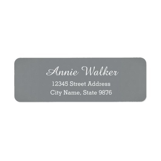 Modernes - elegantes Silber - Rücksendeadresse (Vorne)