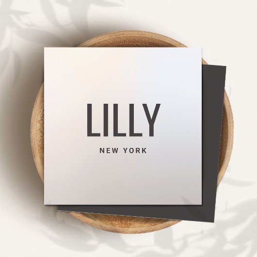 Modernes Elegantes Silver Gray Quadratische Visitenkarte