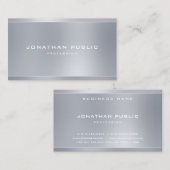 Modernes, elegantes Silver Look Template Beruflich Visitenkarte (Vorne/Hinten)