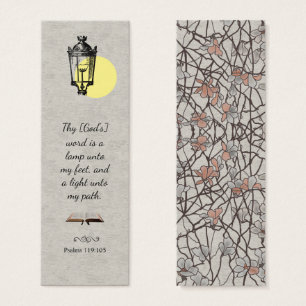 Modernes elegantes Silvery Bible Verse Lesezeichen