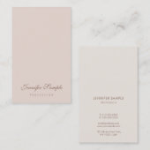 Modernes, elegantes Skript Beruflich Einfache Vorl Visitenkarte (Vorne/Hinten)