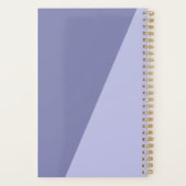 Modernes, elegantes Skript Einfache Lila Jahresbez Planer (Rückseite)