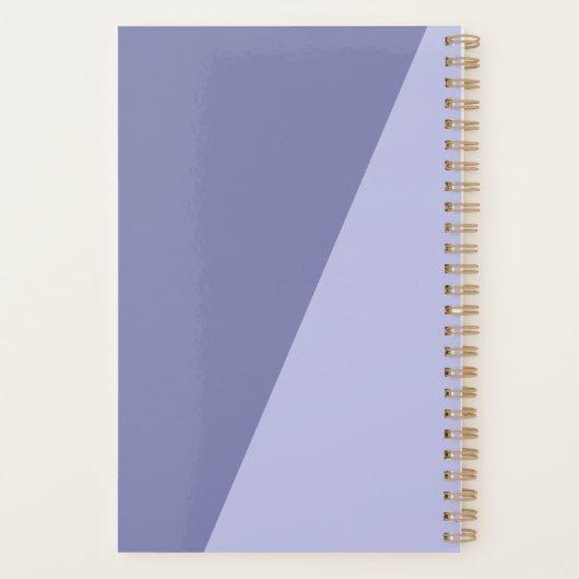 Modernes, elegantes Skript Einfache Lila Jahresbez Planer (Rückseite)