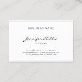 Modernes, elegantes Skript Einfaches Design Schöne Visitenkarte (Rückseite)