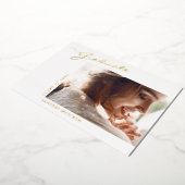 Modernes, elegantes Skript | Foto Grad Bekanntgabe Folieneinladung (Gedreht)