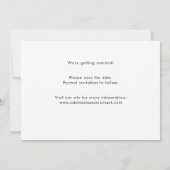 Modernes, elegantes Skript-Foto Hochzeit speichern Save The Date (Rückseite)