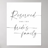 Modernes, elegantes Skript für Hochzeitszeichen re Poster (Vorne)