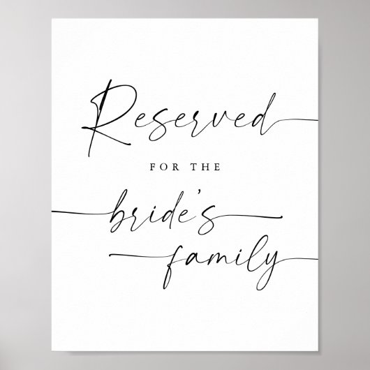 Modernes, elegantes Skript für Hochzeitszeichen re Poster (Vorne)